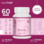 Menoveda Asaya Peri & Post Menopause Support Supplement | Skin Radiance, Hair Fall & Intimate Care | 60 Tablets
