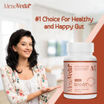 Menoveda Bloat Gut Health & Digestion Support Capsules | Relief from Gas, Acidity & IBS | 60 Capsules
