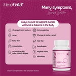 Menoveda Asaya Peri & Post Menopause Support Supplement | Skin Radiance, Hair Fall & Intimate Care | 60 Tablets