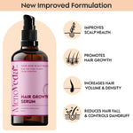 Menoveda Ayurvedic Hair Growth Serum | Controls Hair Fall & Dandruff, Boosts Hair Density | 50 ml
