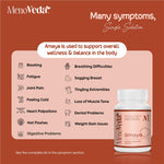 Menoveda Amaya Peri & Post Menopause Support Supplement | Joint Pain, Bloating & Bone Health | 60 Tablets