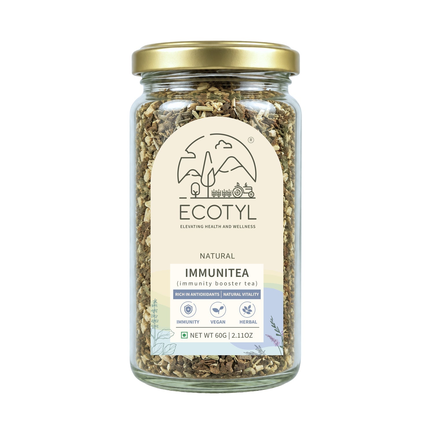 Ecotyl Immunitea (Immunity Booster Tea) | Nourishing Blend | Herbal Tea | 60g