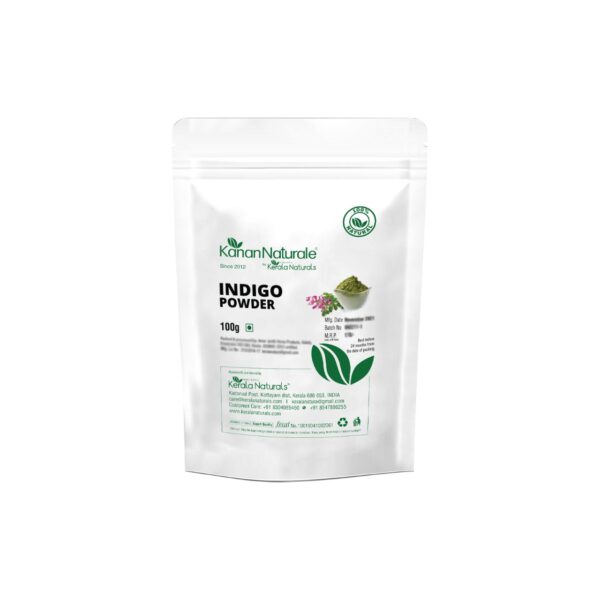 Kerala Naturals Indigo Powder 100g - Natural Black Hair Dye Powder