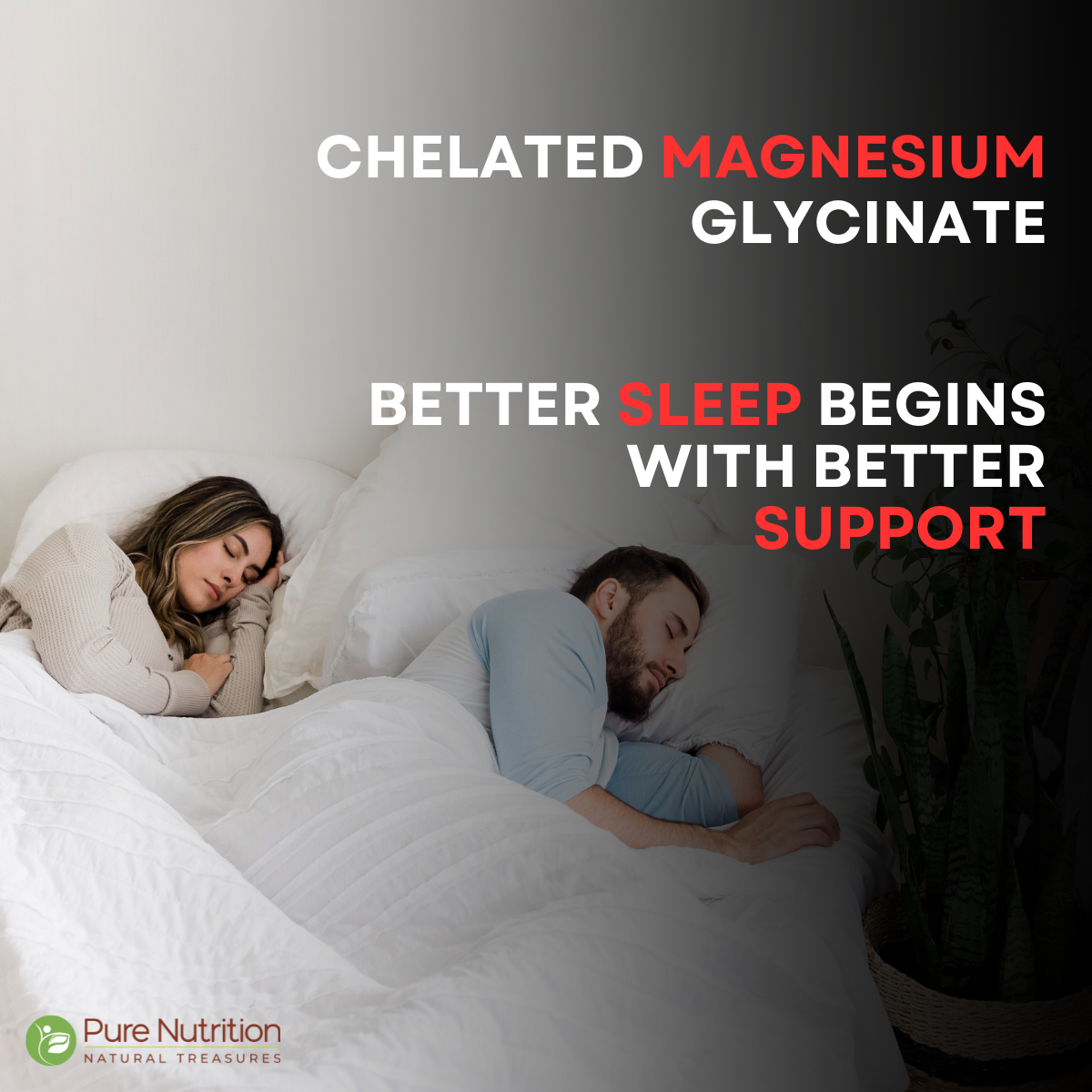 Pure Nutrition Chelated Magnesium Glycinate Supplement 2000mg - 60 Tablets | High Absorption Magnesium Supplements (Elemental 440mg) for Sleep, Cramps, Nerve Health, Relaxation, Bone & Joint Health