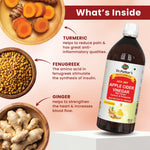 Dr. Patkar's Apple Cider Vinegar Ginger, Turmeric & Fenugreek with the Mother (500ml Each)
