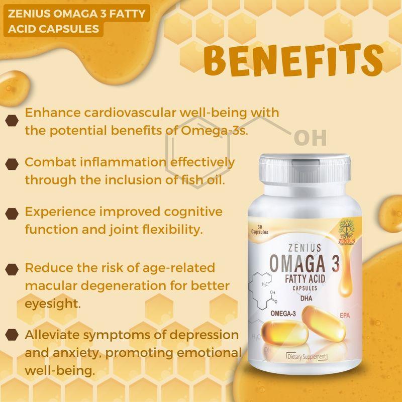 Zenius Omaga 3 fatty Acid Capsules - 30 Capsules