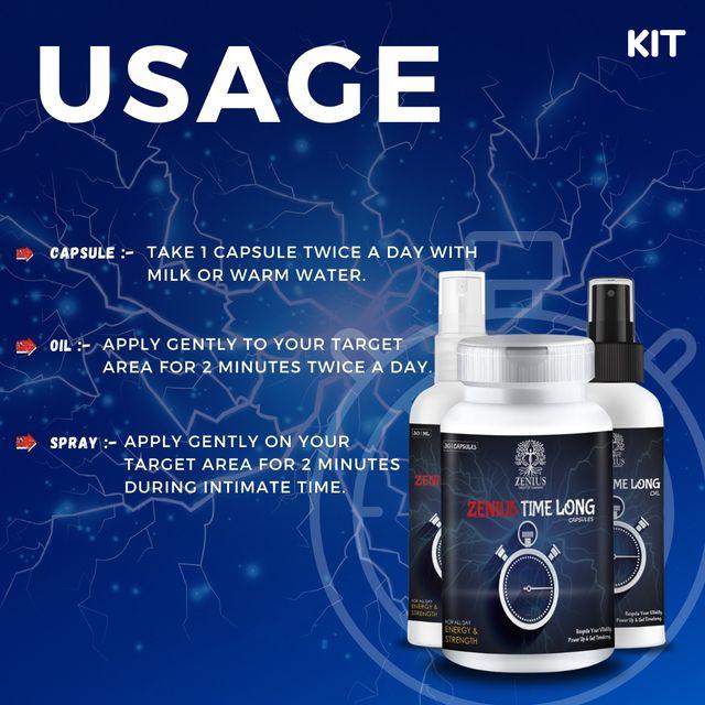 Zenius Timelong Kit - Sexual Health Capsules for Sexual Health and Stamina Boosting