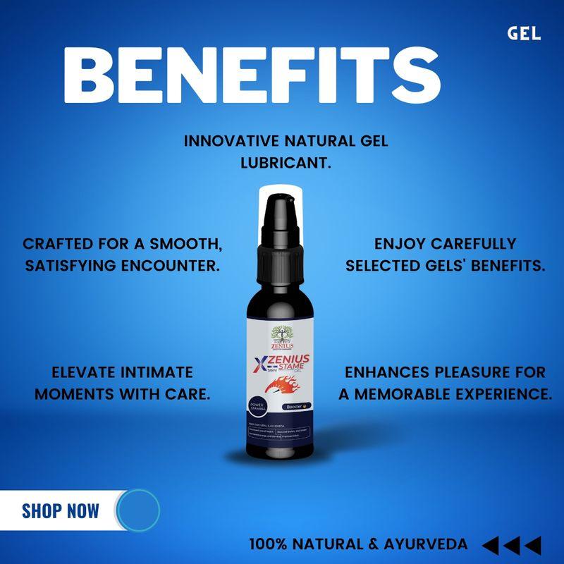 Zenius X-Stame Gel - Lubricant Gel for Penis Enlargement and Sexual Health - 50ml Gel