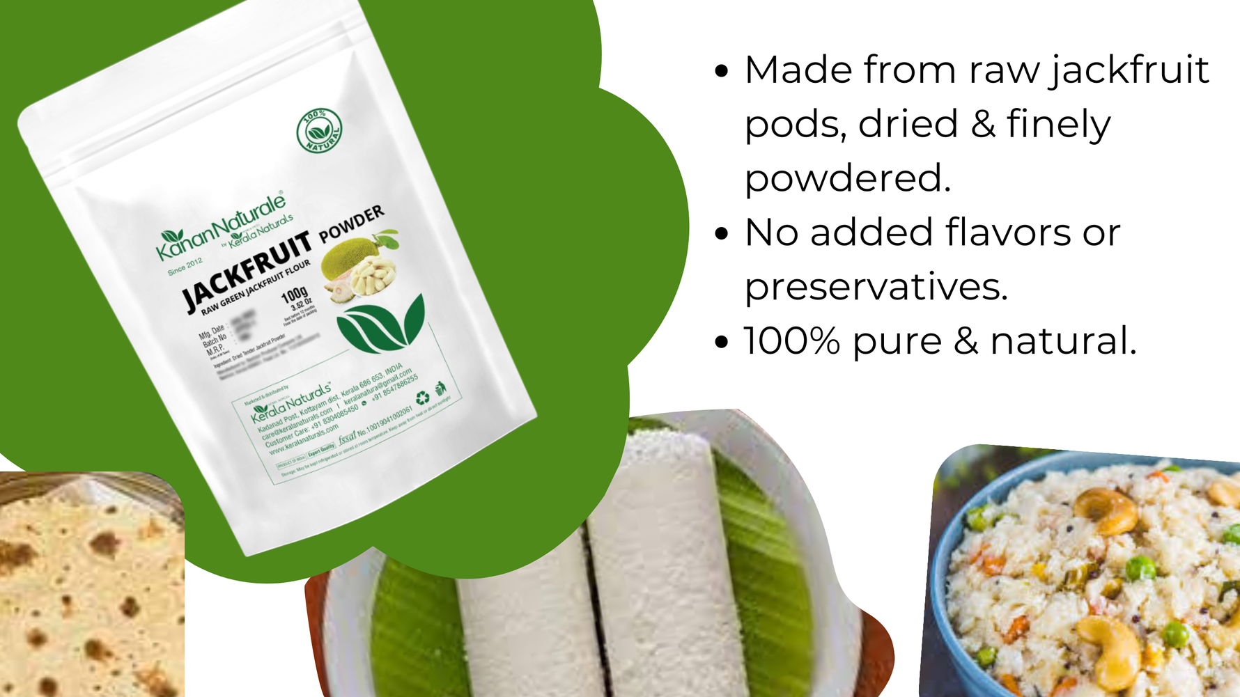 Jackfruit Powder / Raw Green Jackfruit Flour / 1KG
