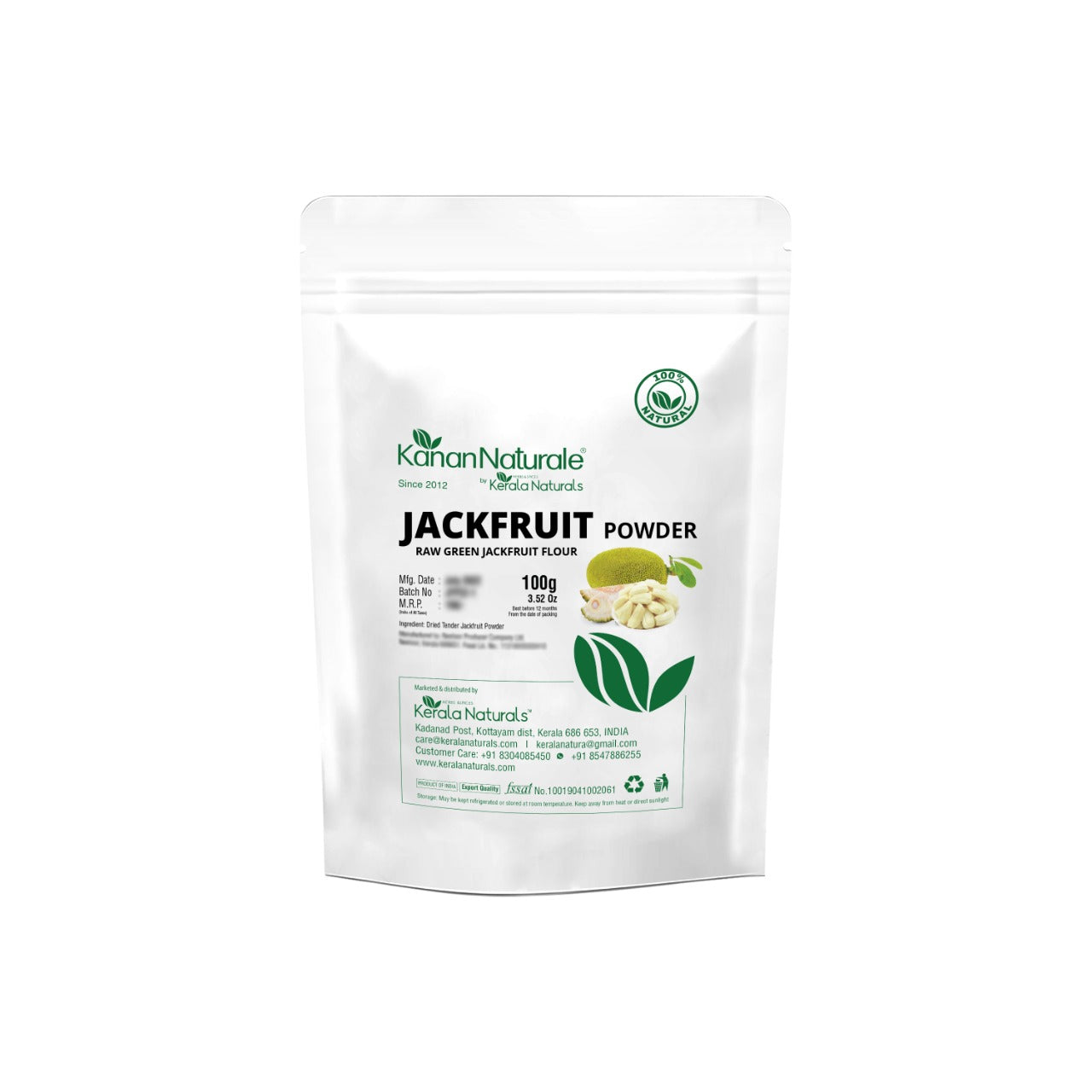 Kerala Naturals Raw Green Jackfruit Powder 1kg - Diabetes Care Flour