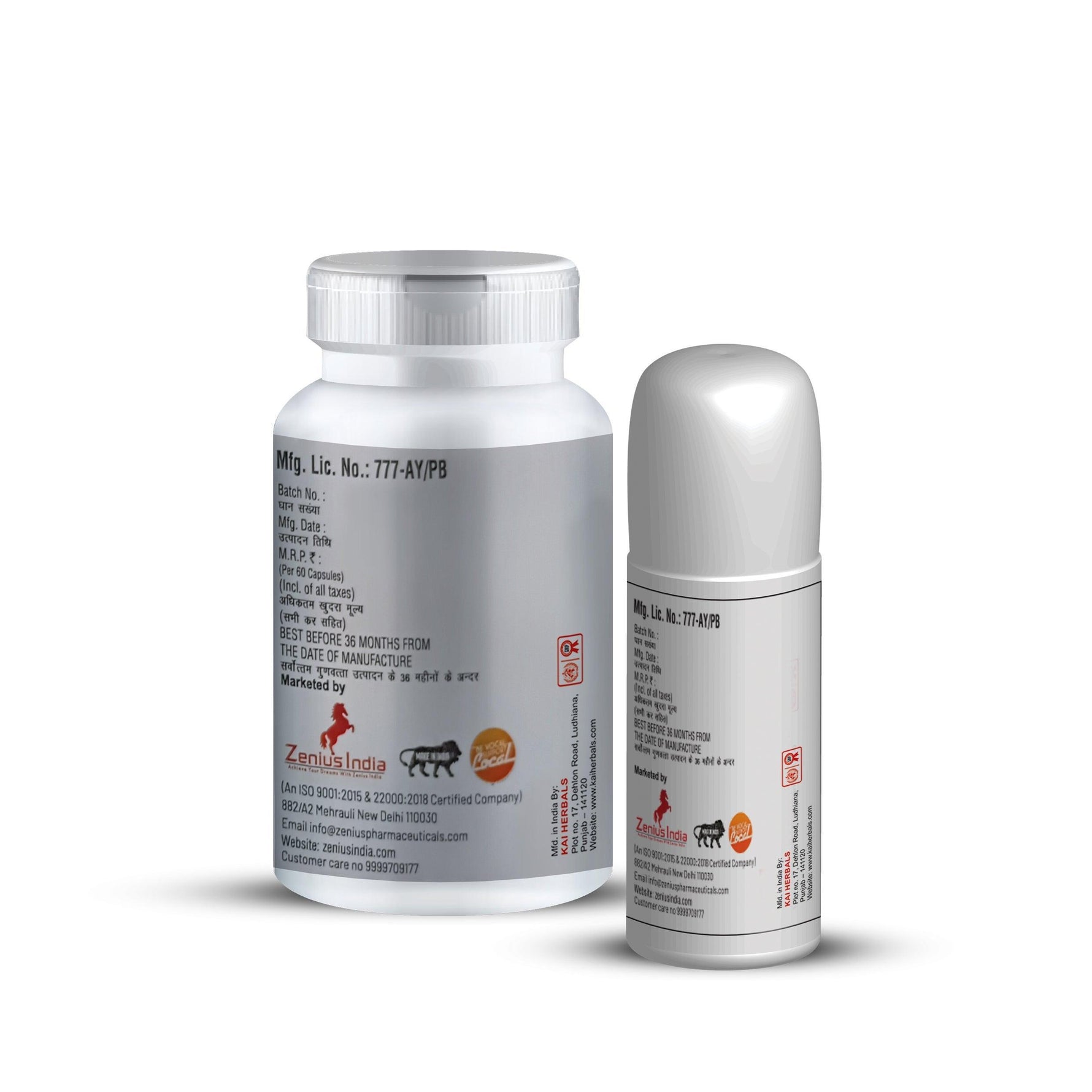 Zenius Joint Care Kit for Muscle, Bone, Joint Support Capsules for Pain Relief Combo (60 Capsule + 60ml Oil)