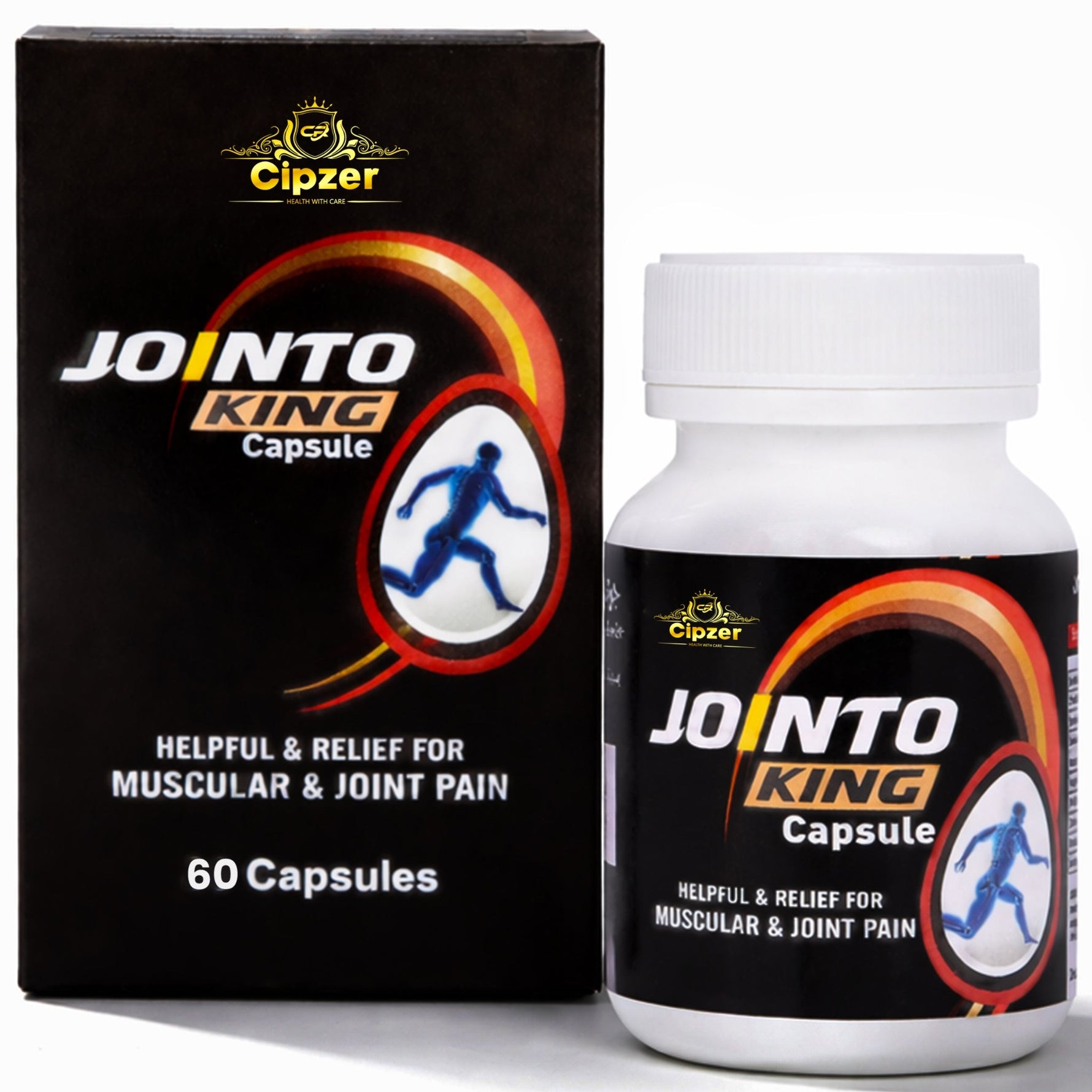 Cipzer Jointo King Capsule - 60 Capsules | Herbal Relief for Arthritis, Joint Pain, Mobility & Bone Strength