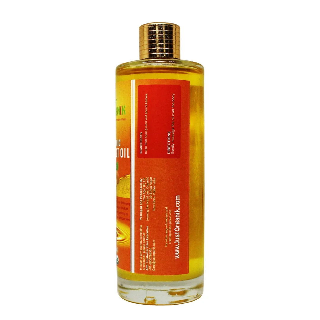 Just Organik Organic Apricot Oil – 100 ml