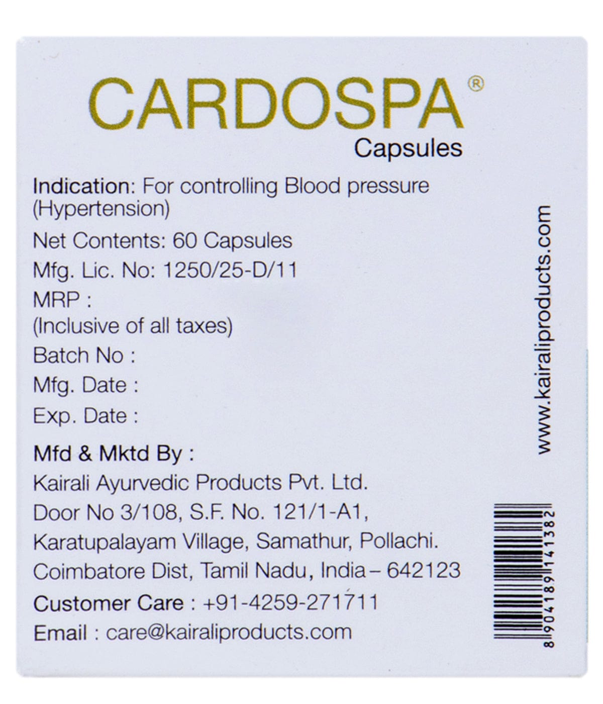 Kairali Cardospa Capsule