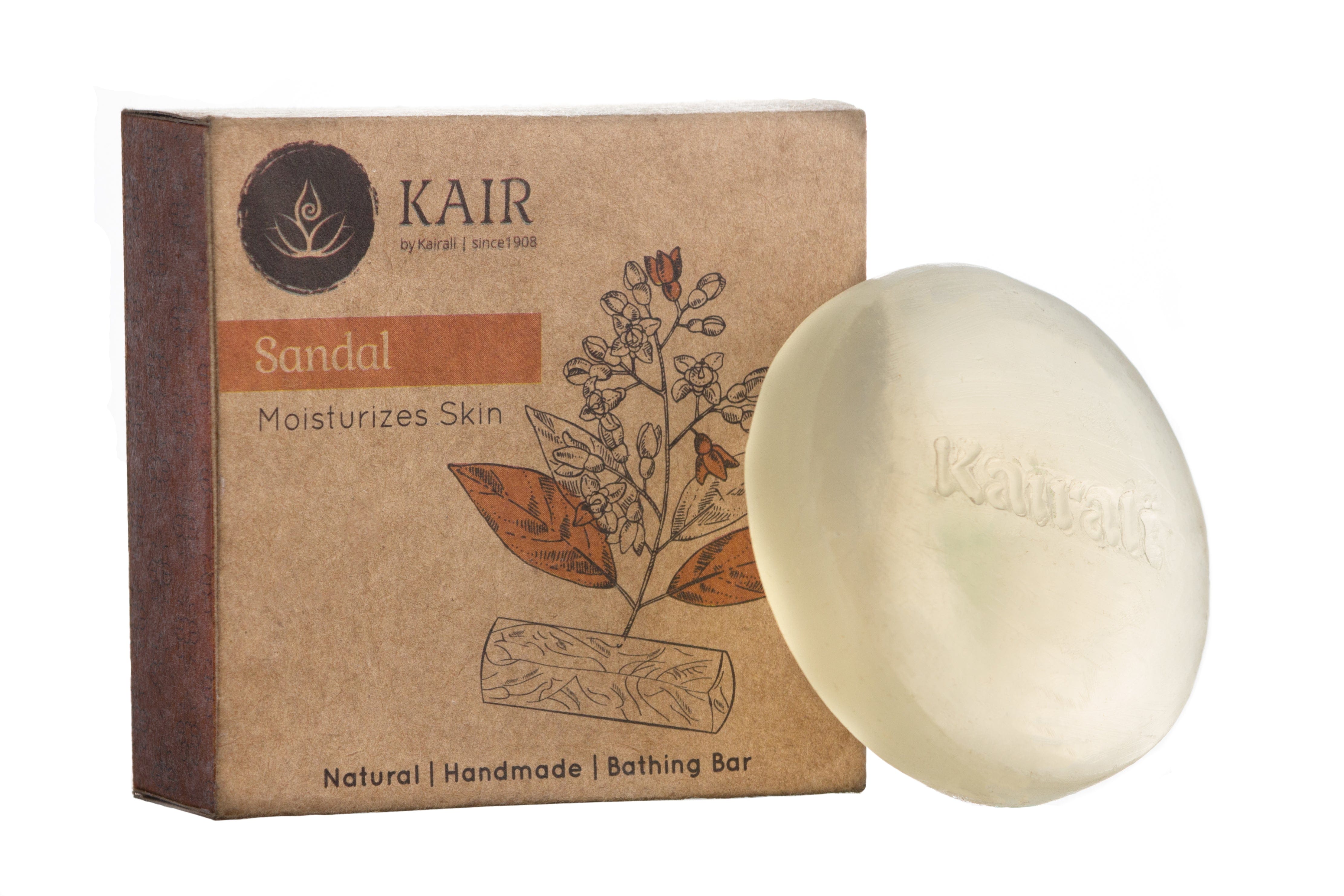 Kairali Ayurveda Group Kairali Sandal Soap - Handmade Herbal Soap for Skin Moisturizing (100 grams)