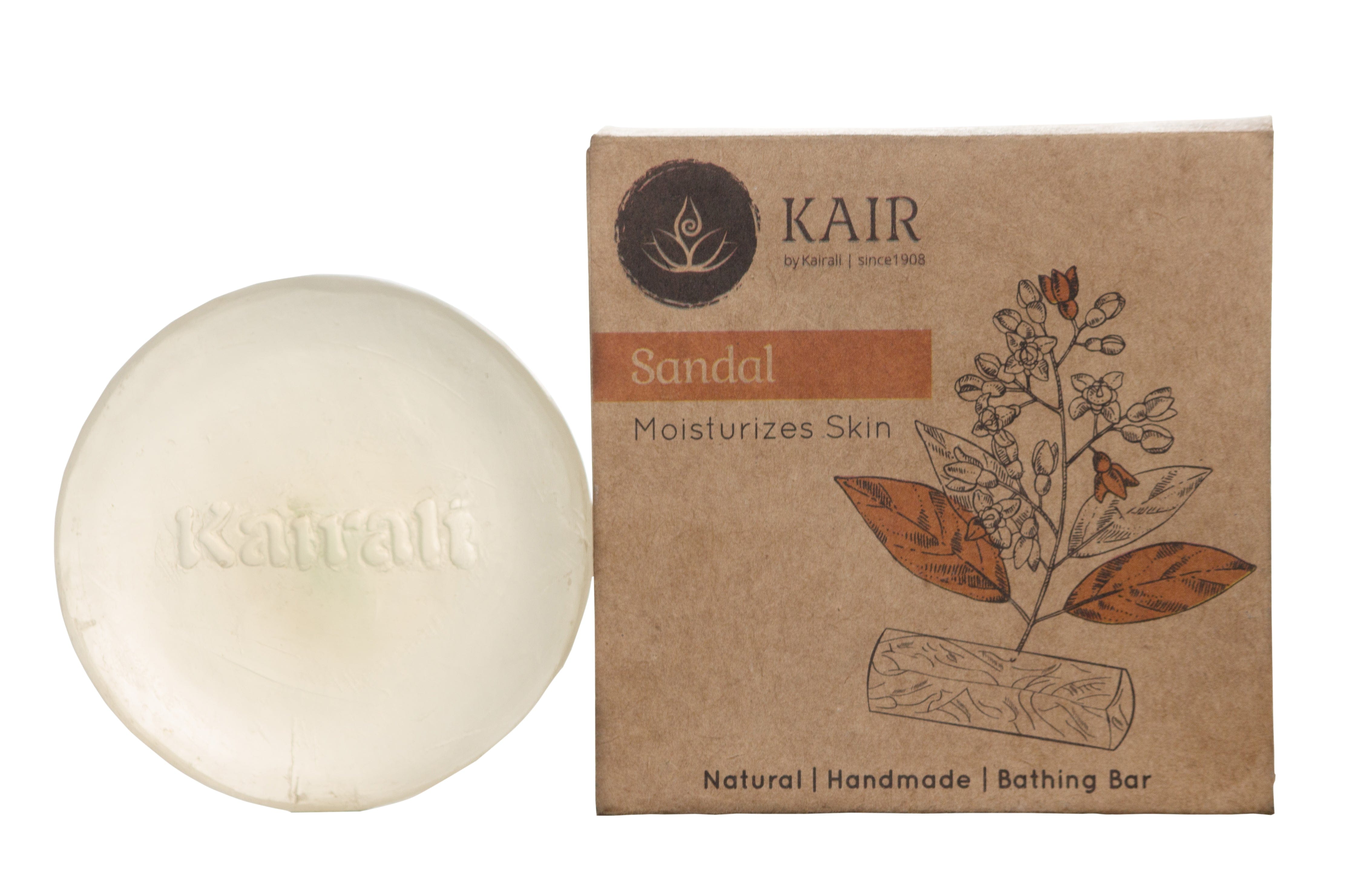 Kairali Ayurveda Group Kairali Sandal Soap - Handmade Herbal Soap for Skin Moisturizing (100 grams)