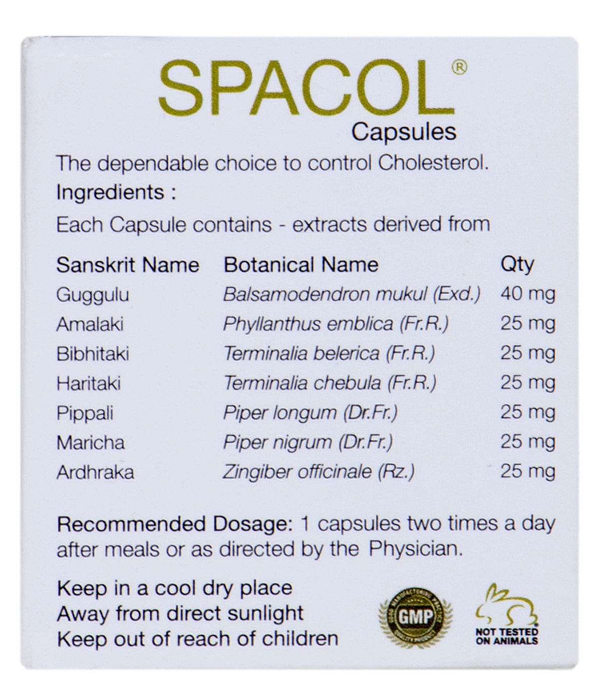 Kairali Spacol Capsule (60 Capsules)