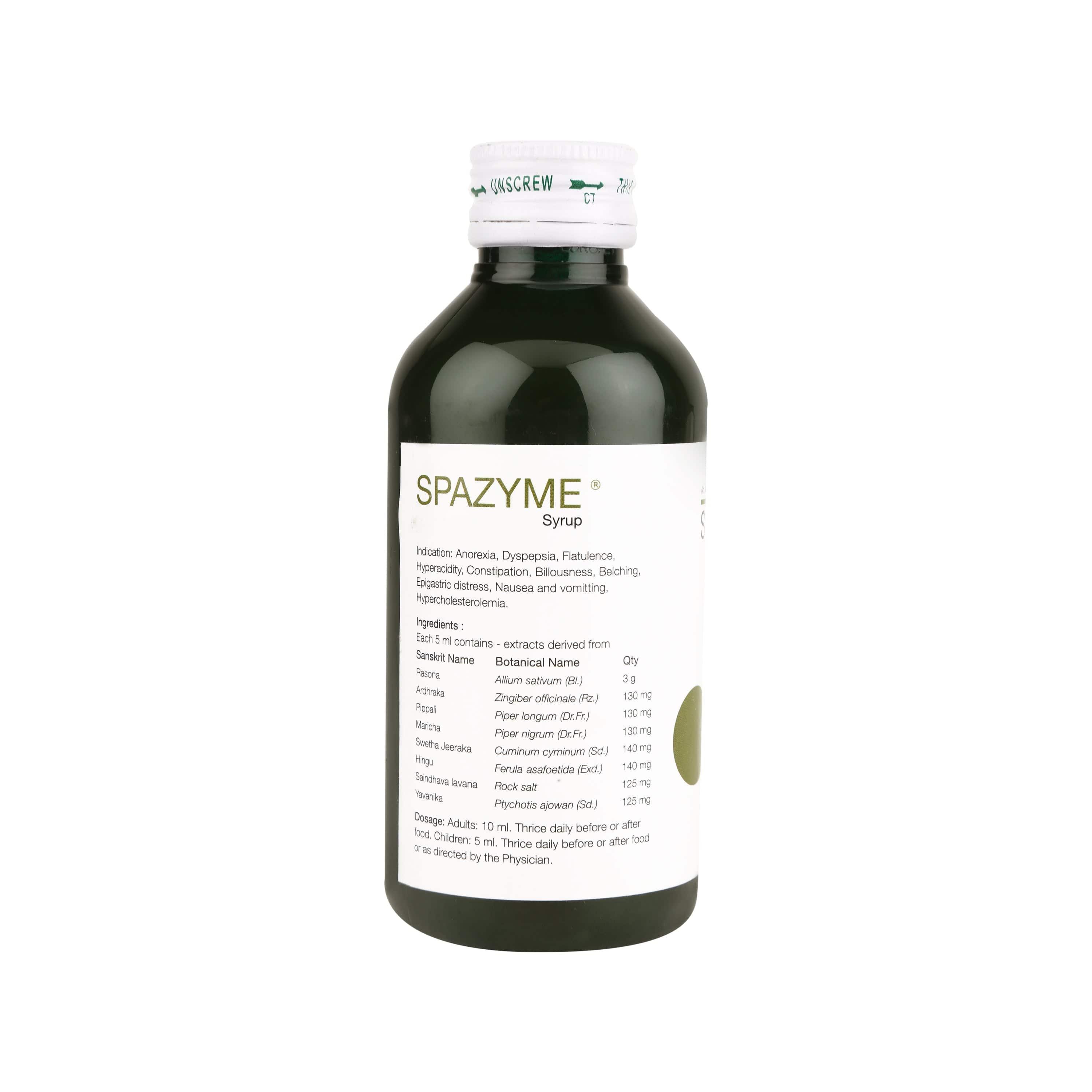 Kairali Ayurveda Group Kairali Spazyme Syrup - Ayurvedic Gastric & Antacid Syrup (Digestive Syrup) (200 ml)