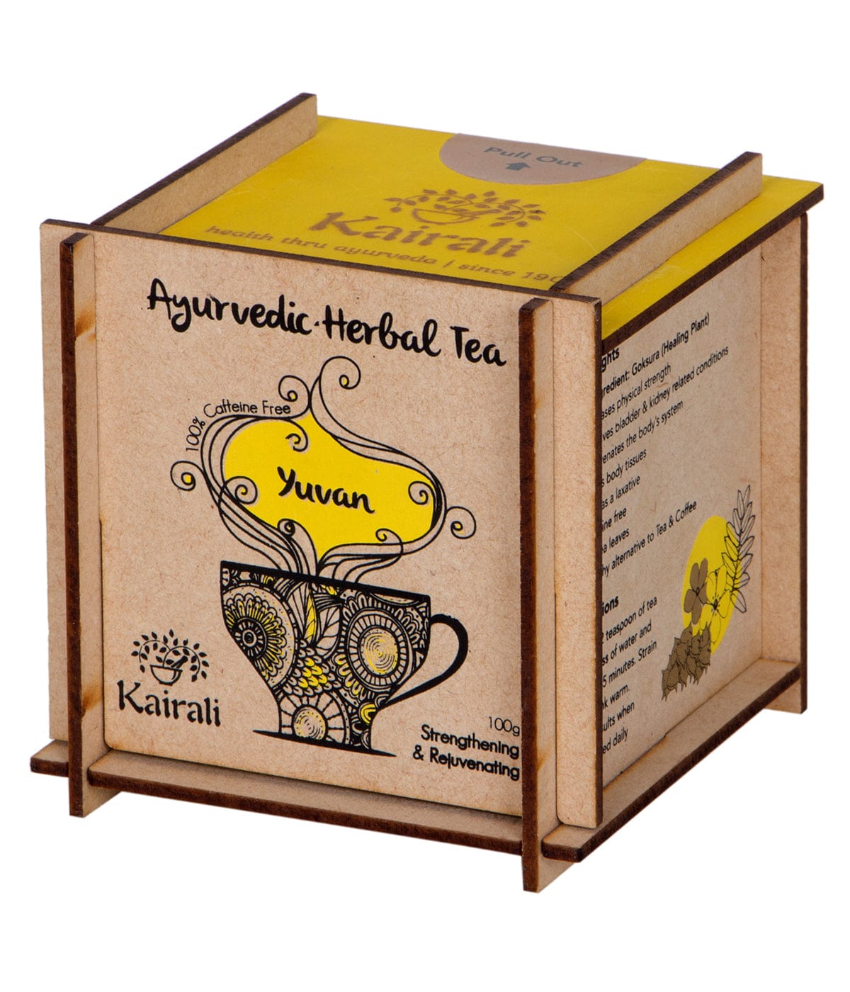 Kairali Ayurveda Group Kairali Yuvan - Herbal Infusion Tea for Destress & Revitalize the Body (100 grams)