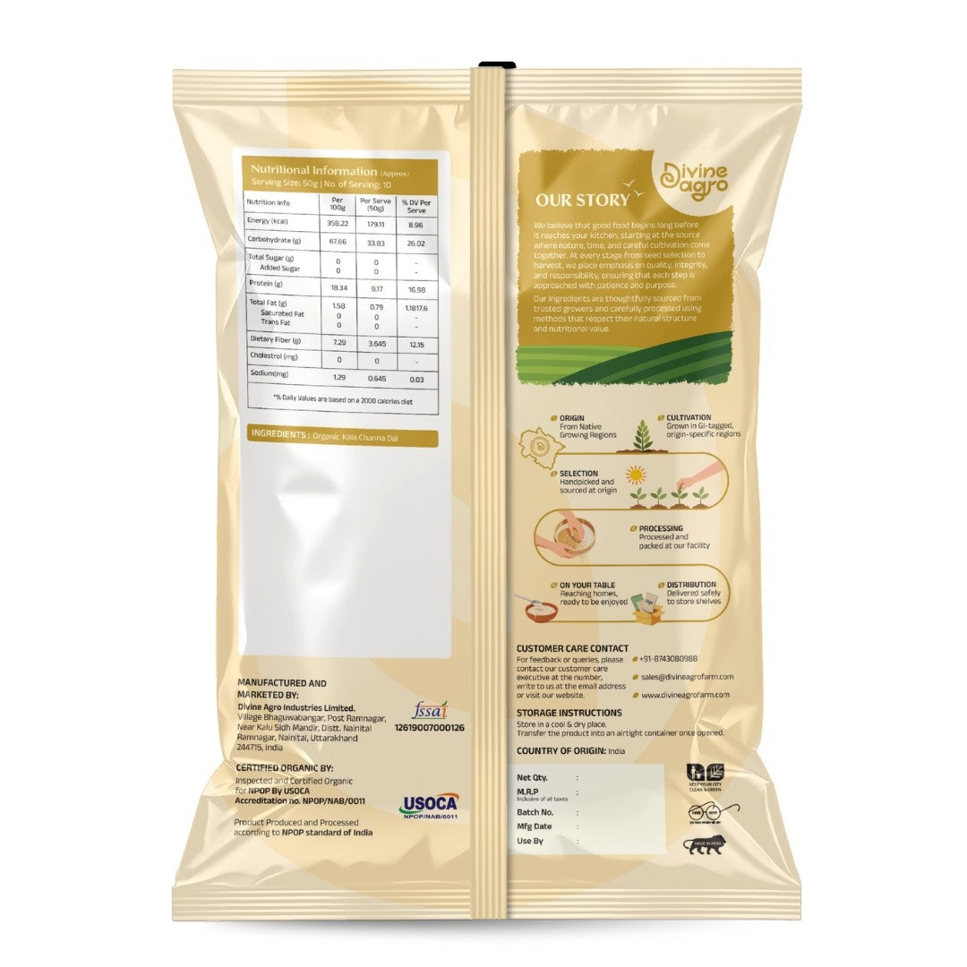 Divine Agro Kala Chana - 1kg