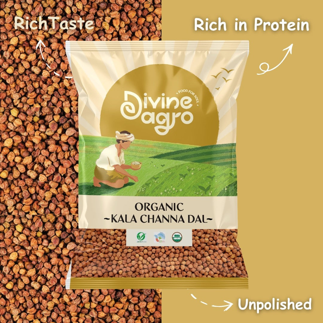 Divine Agro Kala Chana - 1kg
