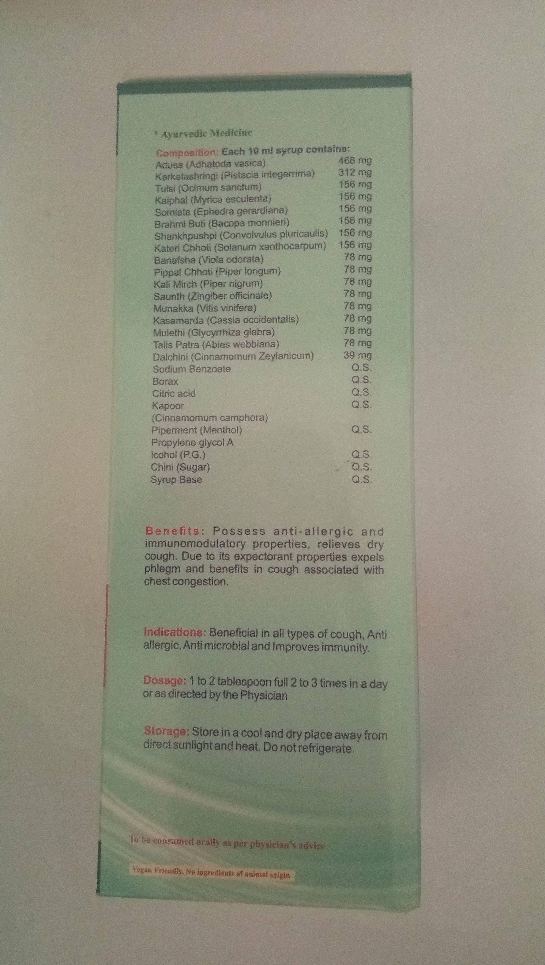 Maha Herbal Kaso Peace Syrup - Pack of 2