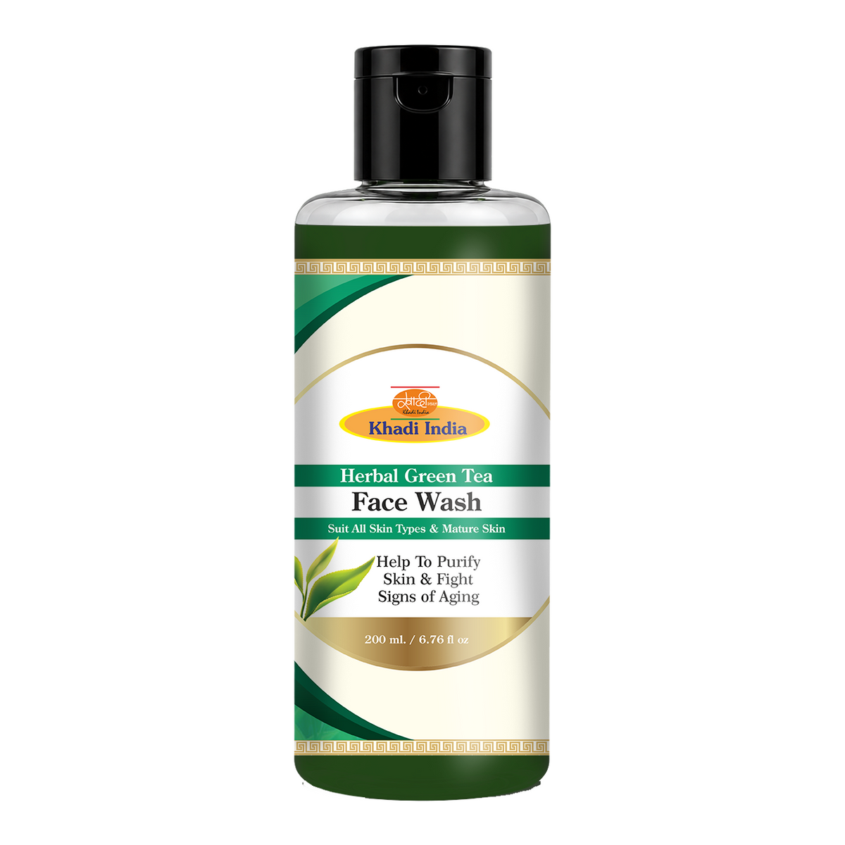 Khadi Care Herbal Green Tea Face Wash for Acne Control & Detox - 210ml
