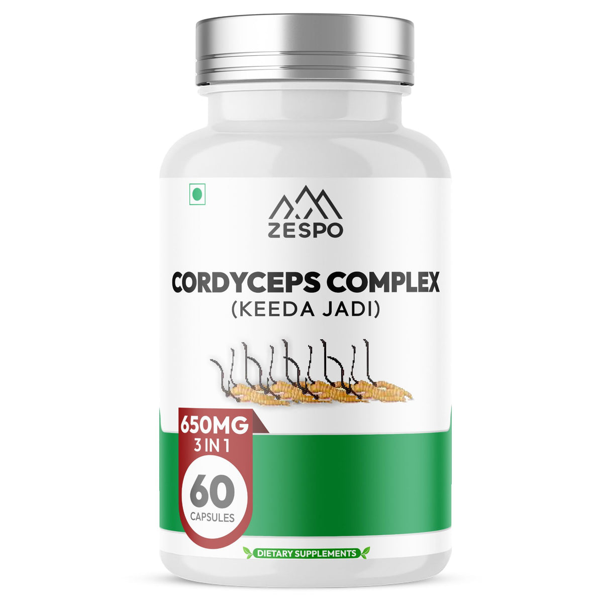 Zespo Cordyceps Complex (Keeda Jadi) 650 mg – 60 Capsules