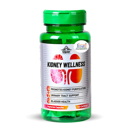 Cipzer Kidney Wellness 60 Capsules | Herbal Support For Kidney Stones, Urinary Tract & Detox Health