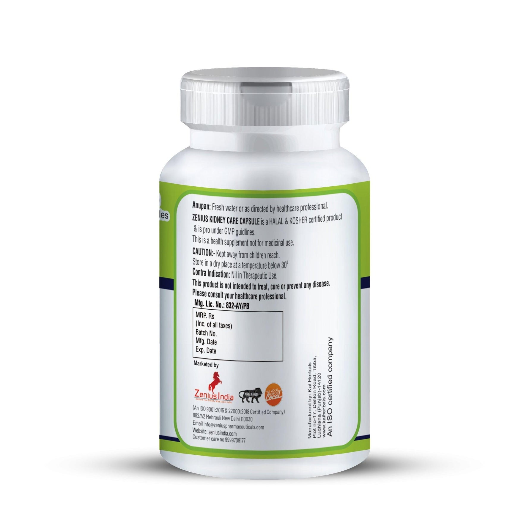 Zenius Kidney Care Capsule - kidney function relief 60 capsule