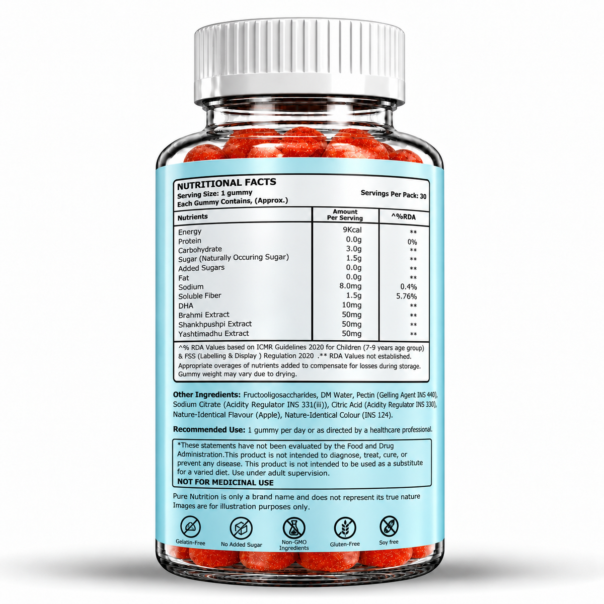 Pure Nutrition Kids' Brain Booster Gummies – 30 Gummies