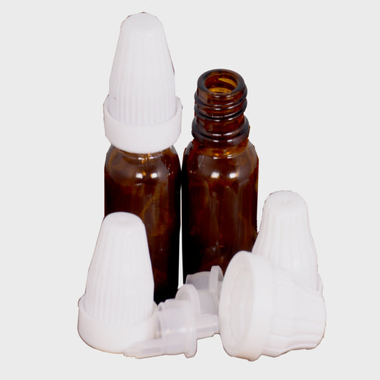 10 ml amber color autolock bottle with dropper and cap pack of 50 pc colour