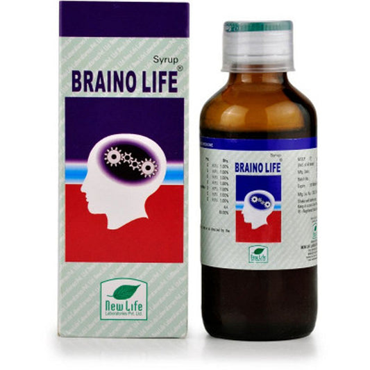 new life braino life syp 100ml Improves memory, Hysteria, Brain fag, Regulates blood circulation in