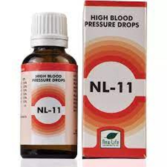 New Life NL 11 (High Blood Pressure Drops) (30ml) Heart palpitations, Blurred vision & Flushed face,