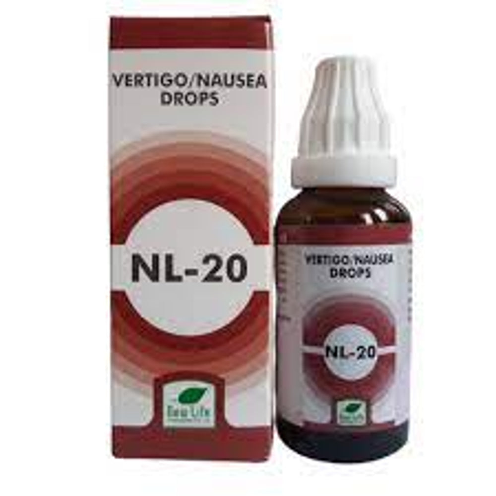 New Life NL 20 (Vertigo & Nausia Drops) (30ml) For Vertigo, Motion Sickness, Car Sickness, Nausea,