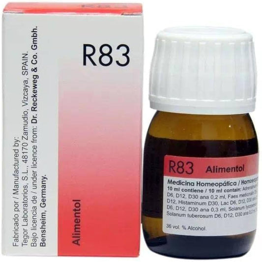 Dr Reckeweg R83 (Alimentol) (30ml) Helps the stomach pain, colic, acidity, indigestion, vomiting in