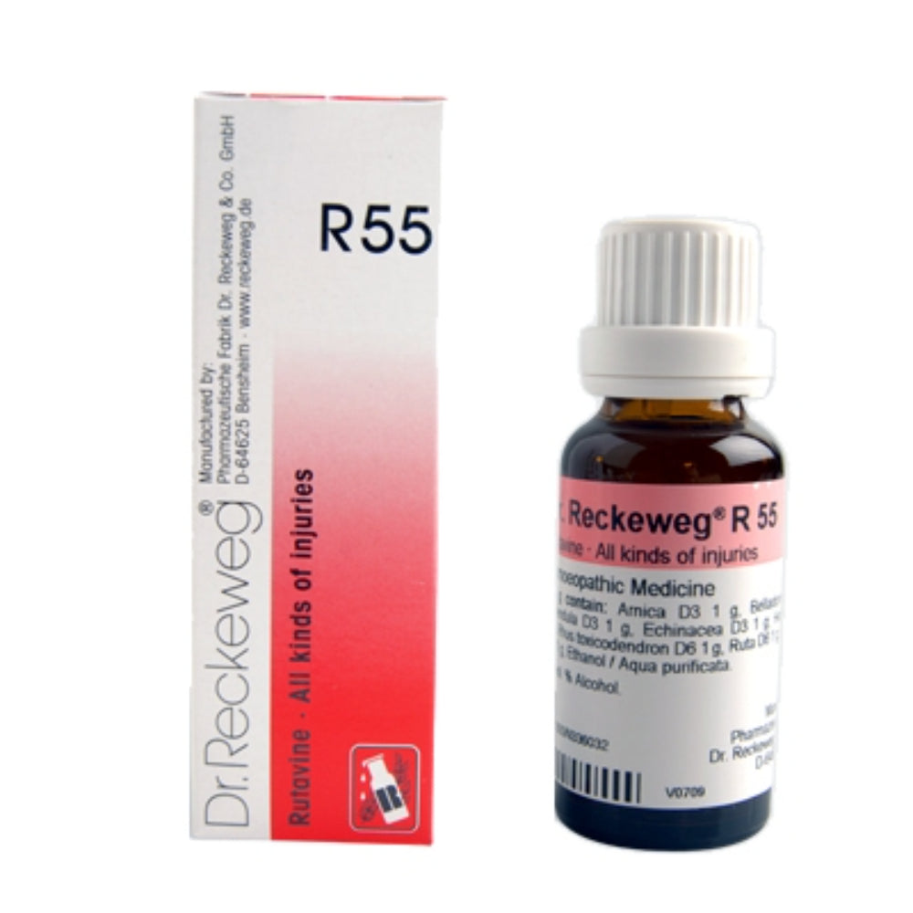 Dr Reckeweg R55 (Rutavine) (22ml) Useful in all Injuries, Fractures, Sprain, Wounds, Septic Conditio