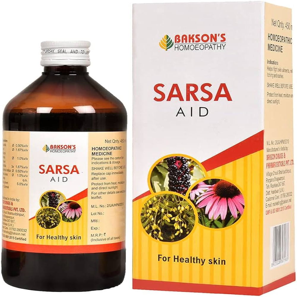 bakson's sarsa aid syrup 450 ml