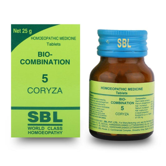 SBL Bio Combination 5 (25g) Coryza (Thick Nasal Discharge), Sinusitis, Sneezing, Nasal Blockage