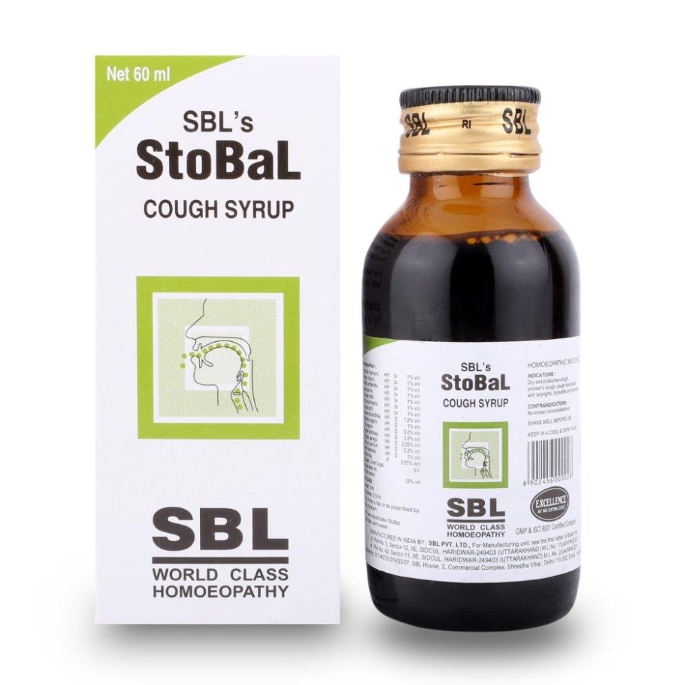 SBL Stobal Syrup (115ml) All type of Cough, Bronchitis, Asthma, Wheezing, Laryngitis