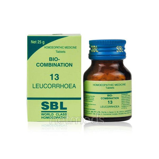 SBL Bio Combination 13 (25g) Reduces Weakness In girls with White acrid, watery discharge (leucorrho