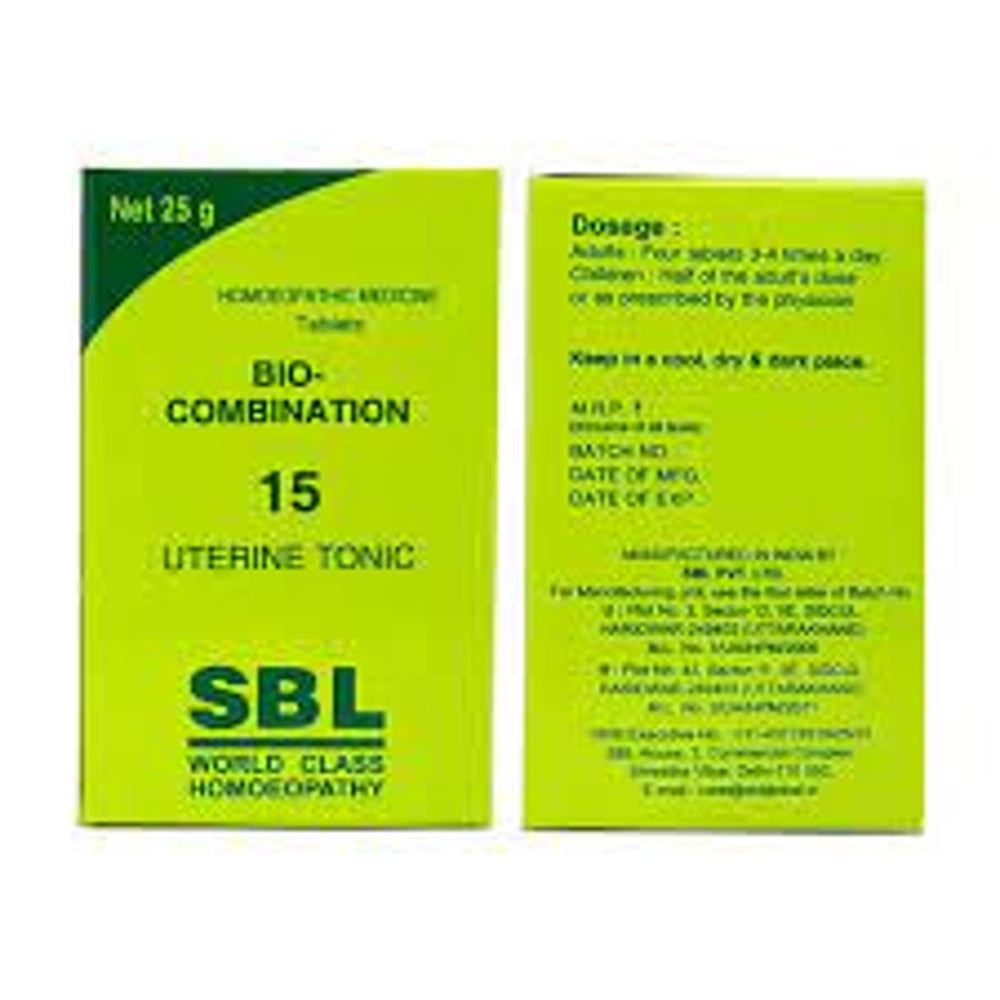 SBL Bio Combination 15 (25g) Helps Regulate Menses, scanty/profuse, Relieves pain, cramps during men