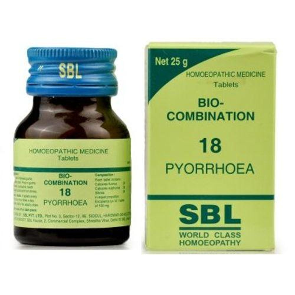 SBL Bio Combination 18 (25g) Pyorrhea, Bleeding & Pus from Gums, Foul Breath, Sensitive Gums, Gum Bo