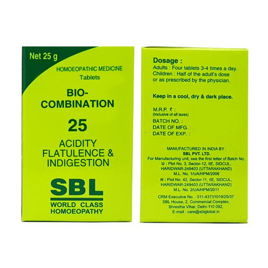 SBL Bio Combination 25 (25g) Relieves Acidity, Pain in abdomen, Nausea, Vomiting, headache