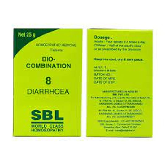 SBL Bio Combination 8 (25g) Diarrhea while Dentition, Loose Motions in morning, Watery Stool & flatu