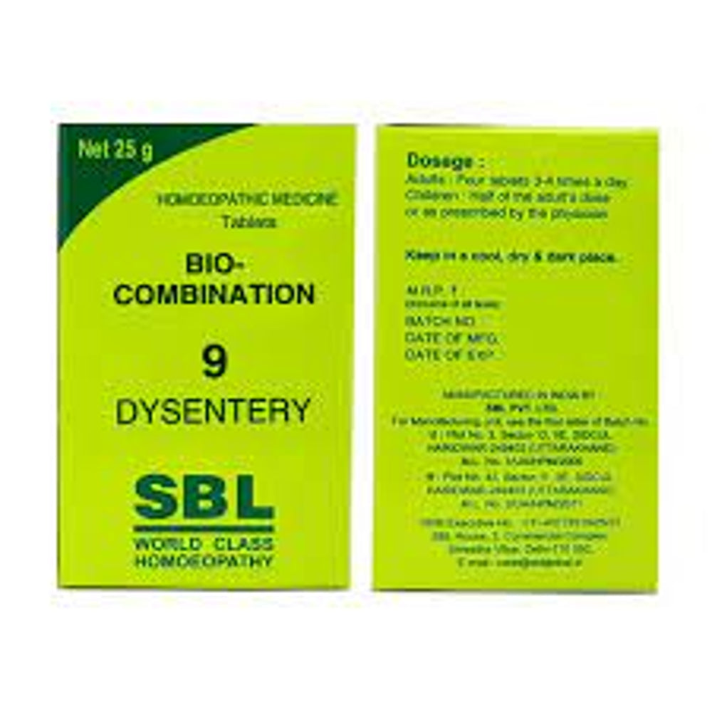 SBL Bio Combination 9 (25g) Dysentery and Gastro-Entero-Colitis, Stool with Mucus and blood