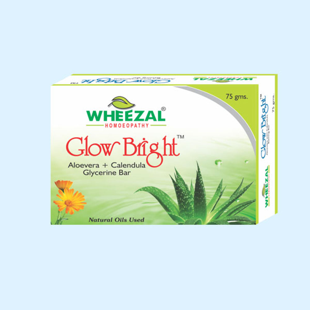 Wheezal Glow Bright Aloevera Calendula Glycerine Bar - 75gm