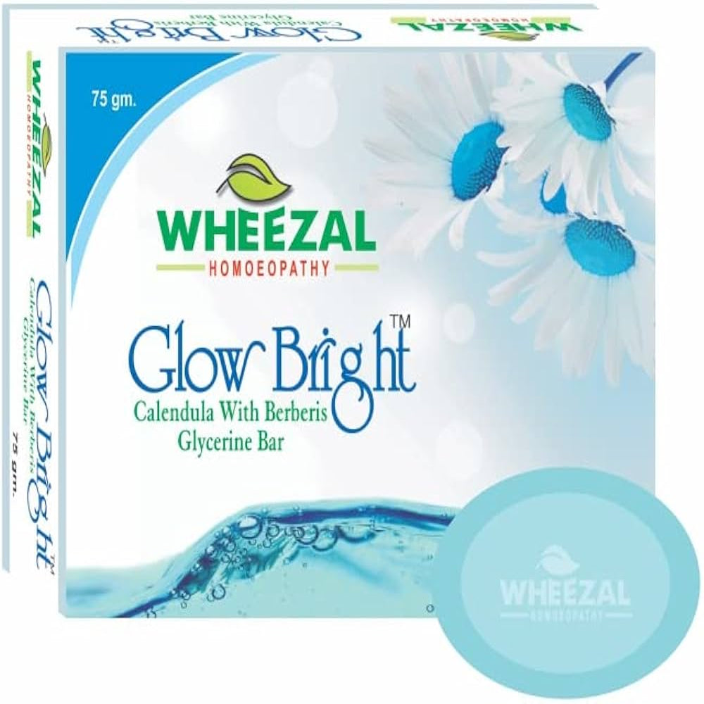 Wheezal Glow Bright Calendula With Berberis Glycerine Bar - 75gm