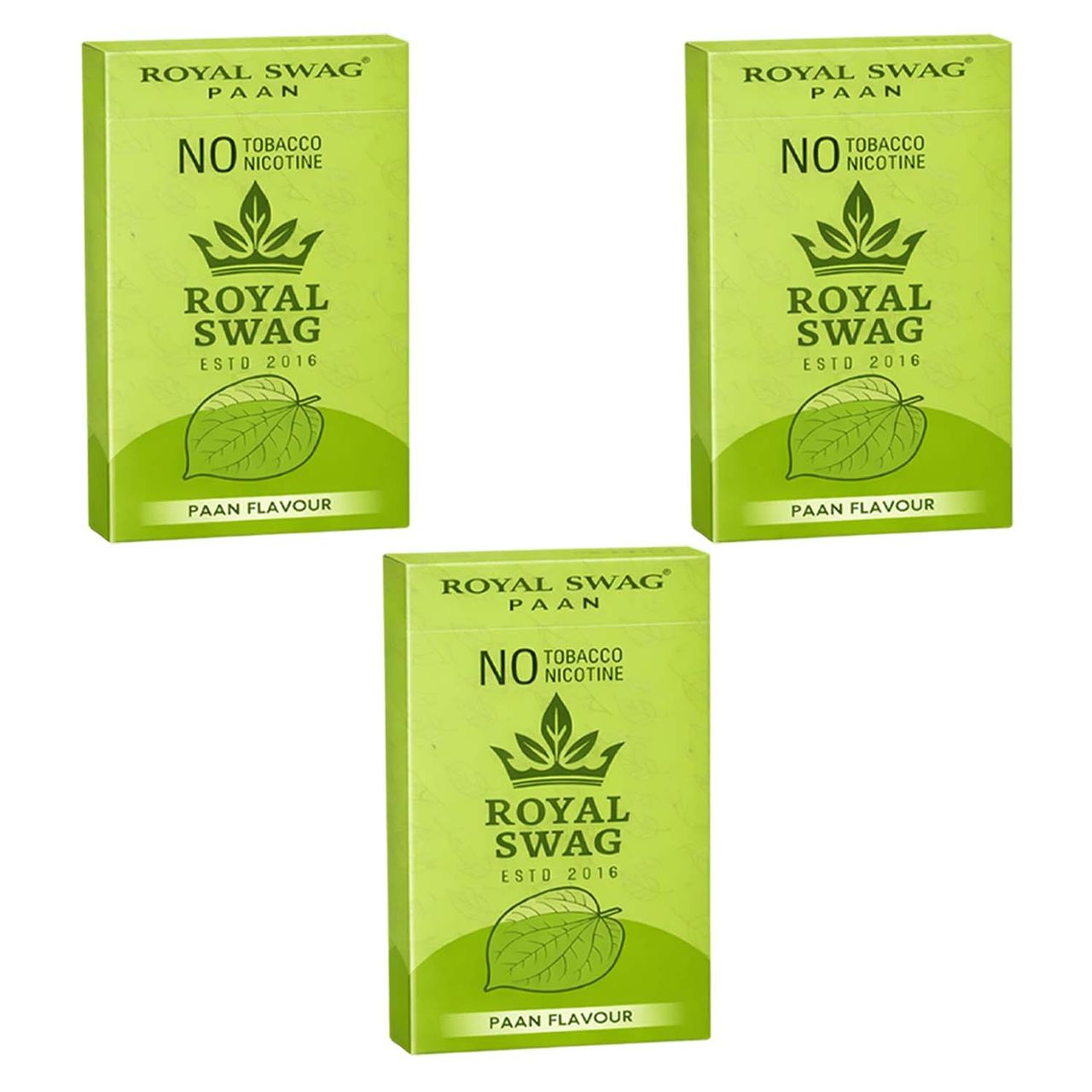 Royal Swag Herbal Cigarettes Paan Flavour - Tobacco Free (10 Sticks - 3 Pack)