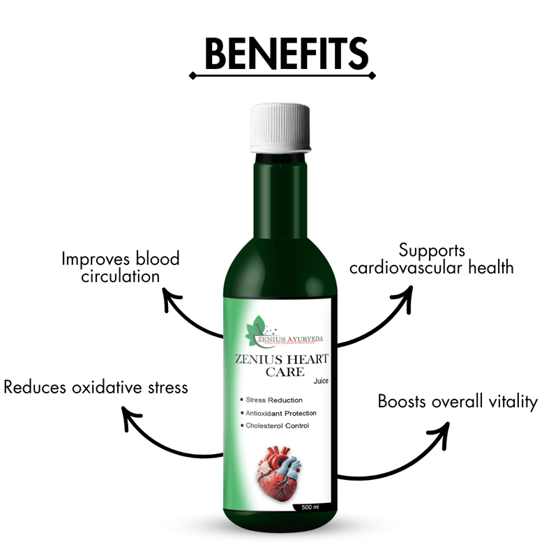 Zenius Heart Care Juice - Herbal Juice for Heart Health, Improved Circulation, and Cardiovascular Support - 500ml Juices